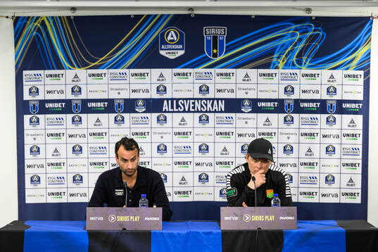 Sirius tränare Andreas Engelmark och GAIS tränare Fredrik