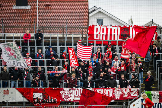 Spectators in the stands