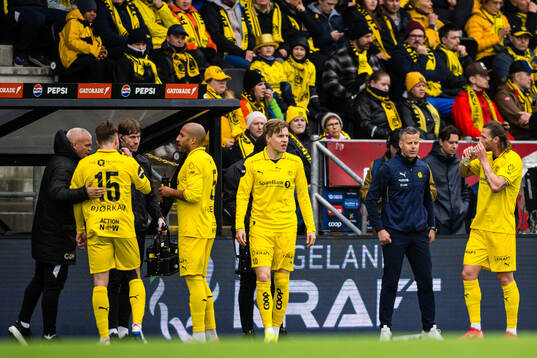 Head coach Kjetil Knutsen and Kasper Høgh of Bodø/Glimt