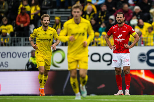 Fredrik Pallesen Knudsen of Brann looks dejected
