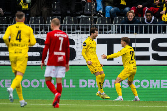 Håkon Evjen of Bodø/Glimt celebrates