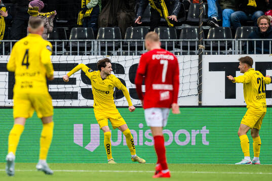 Håkon Evjen of Bodø/Glimt celebrates