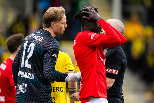Cheikh Mbacke Diop of Brann looks dejected