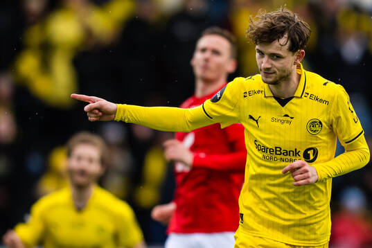 Håkon Evjen of Bodø/Glimt celebrates