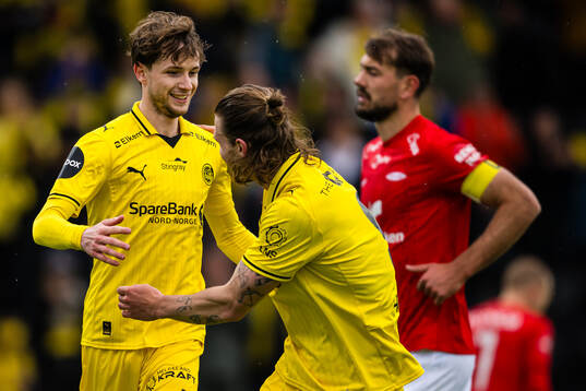 Håkon Evjen of Bodø/Glimt celebrates