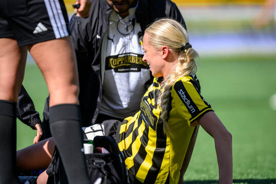 Häckens Lisa Löwing har ont och får vård