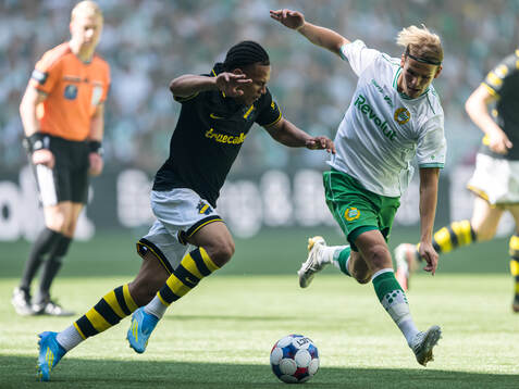 AIKs Kevin Filling och Hammarbys Markus Karlsson