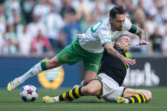 Hammarbys Nahir Besara och AIKs Dino Besirovic