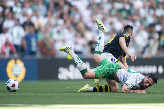 Hammarbys Nahir Besara och AIKs Dino Besirovic