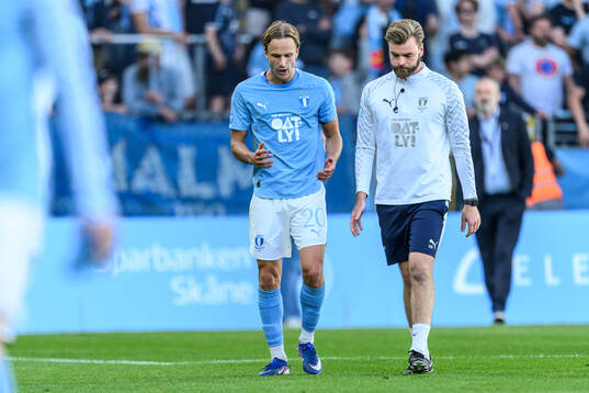 Malmö FFs Erik Botheim och naprapat David Björkman