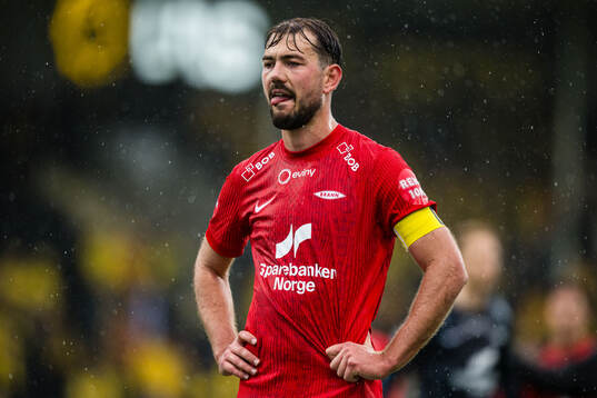 Fredrik Pallesen Knudsen of Brann looks dejected
