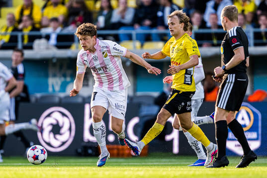 Häckens Gustav Lindgren och Elfsborgs Julius Beck