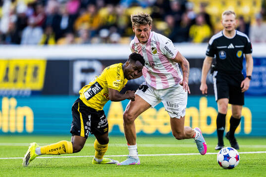 Elfsborgs Momoh Ibrahim Kamara och Häckens Silas Andersen