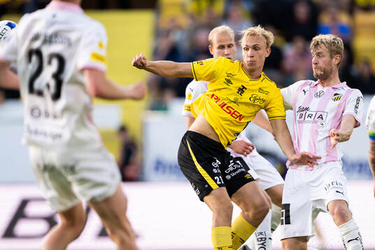 Elfsborgs Leo Östman och Häckens Filip Helander
