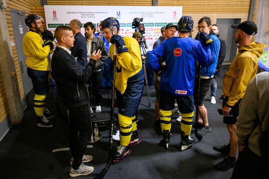Journalists and players of Sweden