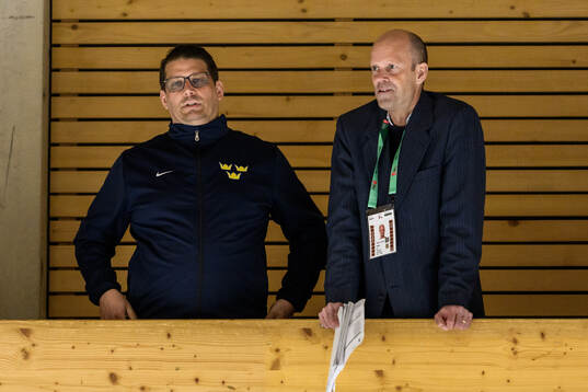 General manager Josef Boumedienne of Sweden and Mattias Ek