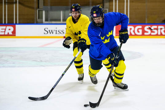 Tim Heed and Viggo Björck of Sweden at a practice session