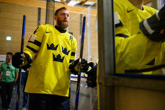 Mattias Ekholm of Sweden at a team photo shoot