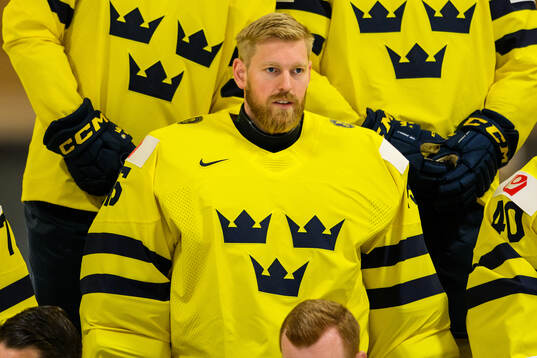 goaltender Magnus Hellberg of Sweden at a team photo shoot