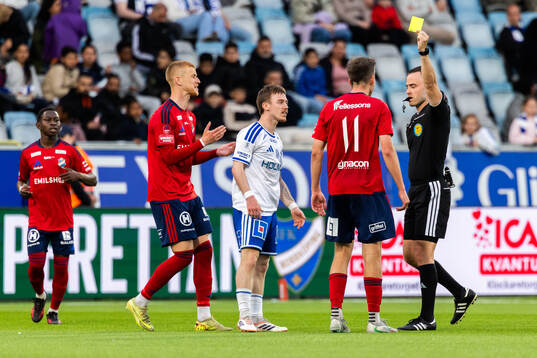 Östers Filip Olsson tilldelas en varning