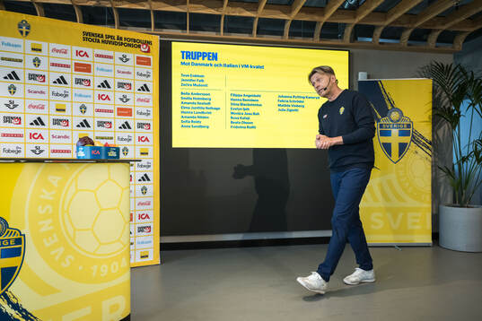 Bläddra bland fler bilder av FIFA Women's World Cup Qualifier, Sweden, Press conference