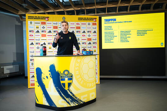 Head coach Tony Gustavsson of the Swedish women's national