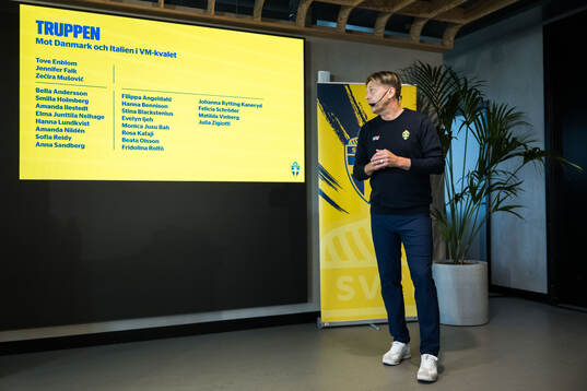Head coach Tony Gustavsson of the Swedish women's national