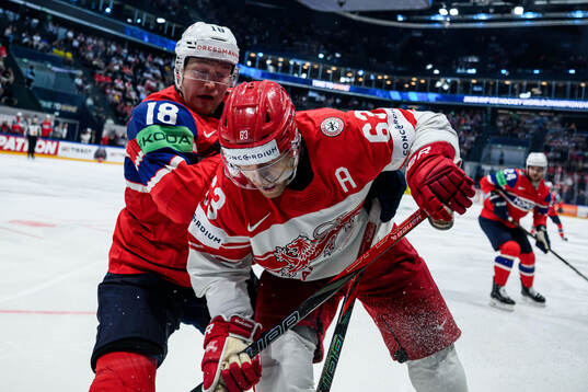 Thomas Olsen of Norway and Patrick Russell of Denmark