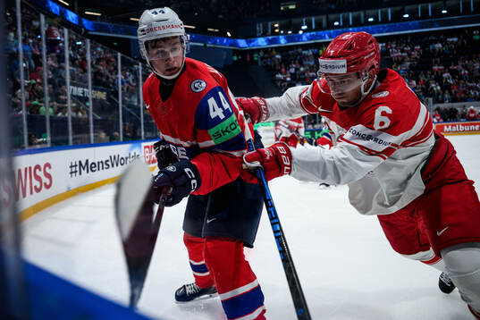 Tinus Luc Koblar of Norway and Oliver Kjaer of Denmark