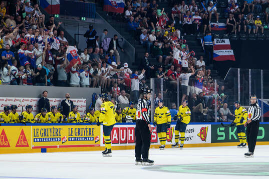 Simon Holmström and Anton Frondell of Sweden looks dejected