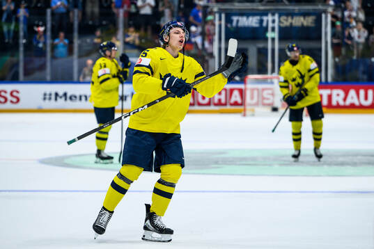 Jack Berglund of Sweden celebrates