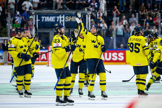 Jacob Larsson of Sweden celebrates