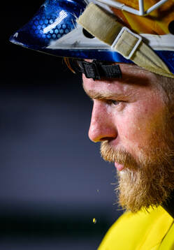 Goaltender Magnus Hellberg of Sweden