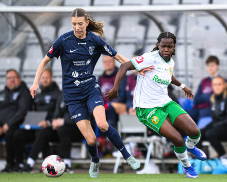 Eskilstuna United DFFs Wilma Öhman och Hammarbys Vivienne