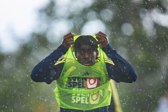 Anthony Elanga of the Swedish national football team at a