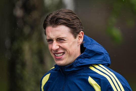 Elliot Stroud of the Swedish national football team at a
