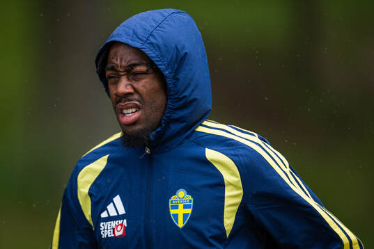 Anthony Elanga of the Swedish national football team at a