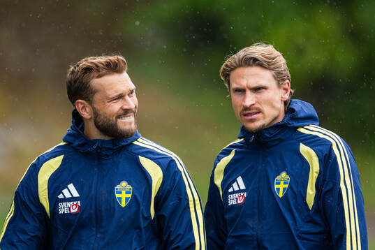 Jesper Karlström and Carl Starfelt of the Swedish national