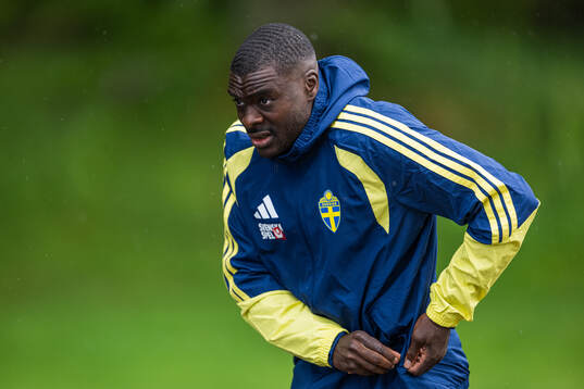 Ken Sema of the Swedish national football team at a