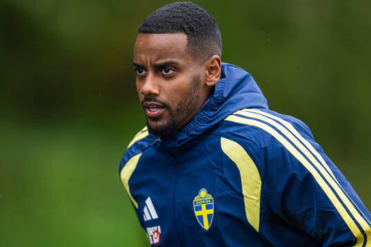 Alexander Isak of the Swedish national football team at a