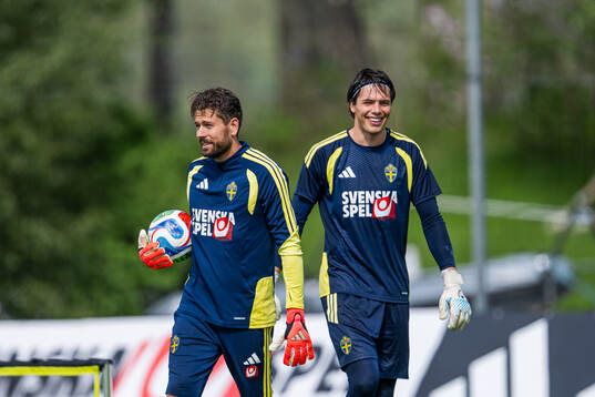 Goalkeepers Kristoffer Nordfeldt and Jacob Widell