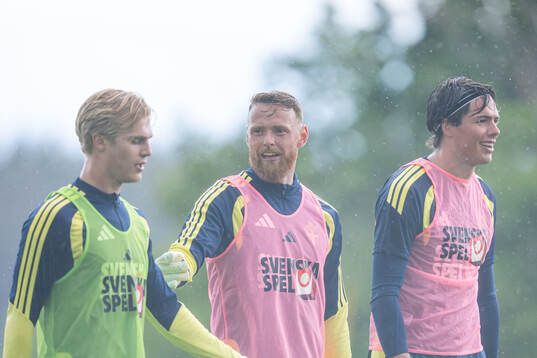 Lucas Bergvall, Goalkeepers Viktor Johansson and Jacob