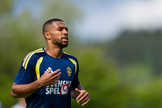 Isak Hien of the Swedish national football team at a