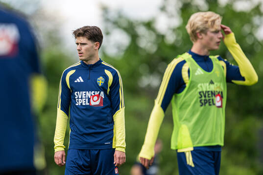 Besfort Zeneli of the Swedish national football team at a