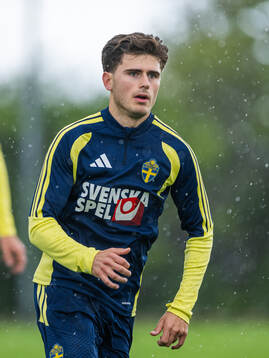 Besfort Zeneli of the Swedish national football team at a
