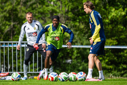 Anthony Elanga of the Swedish national football team at a