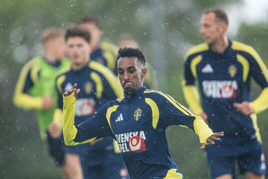 Taha Abdi Ali of the Swedish national football team at a