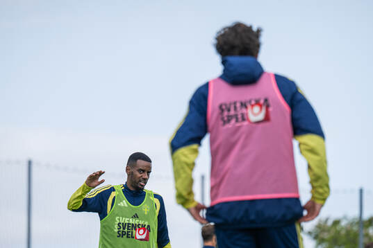 Alexander Isak of the Swedish national football team at a
