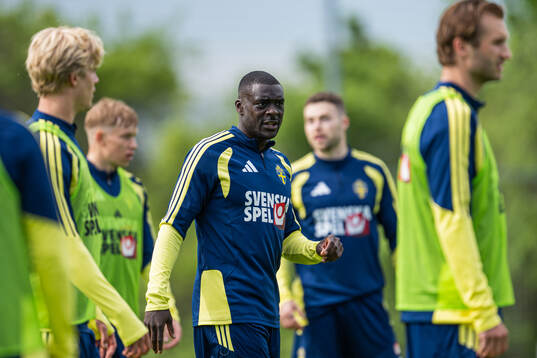 Ken Sema of the Swedish national football team at a