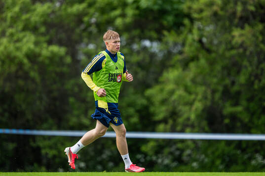Daniel Svensson of the Swedish national football team at a